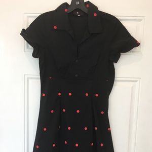 Vintage Rockabilly Polkadot Shirt Dress